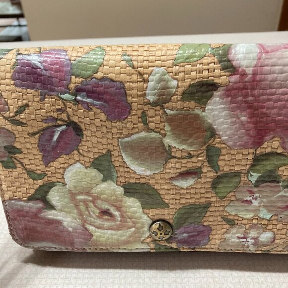 EUC Patricia Nash Leather Crackled Rose Wristlet/Clutch - Picture 2 of 14